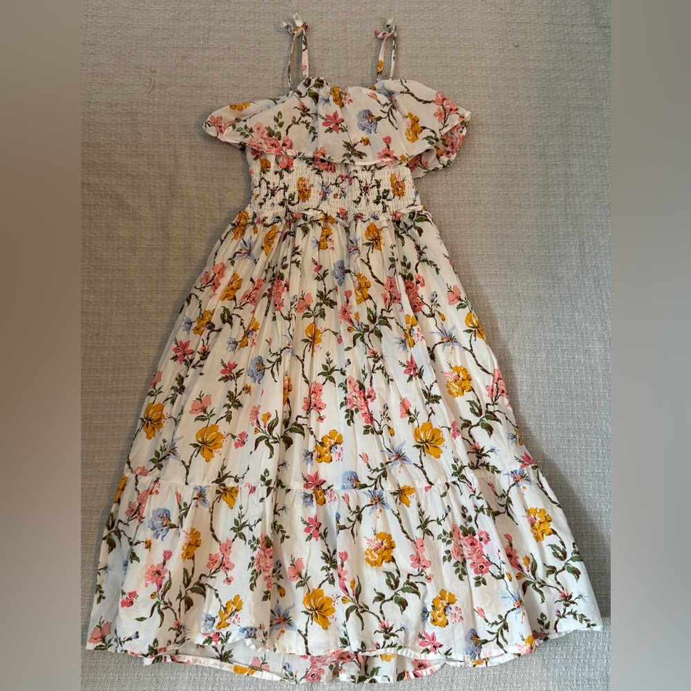 Janie and Jack Floral Dress with Pink and Yellow Accents